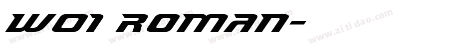 W01 Roman字体转换
